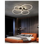 Изображение Чорна стельова LED люстра Anelli на 4 кільця ИМ Light-Deco 