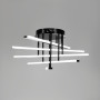 Изображение Стельова чорна люстра на 5 ярусів світлових палок 60х30 см ИМ Light-Deco 4 