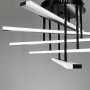 Изображение Стельова чорна люстра на 5 ярусів світлових палок 60х30 см ИМ Light-Deco 3 