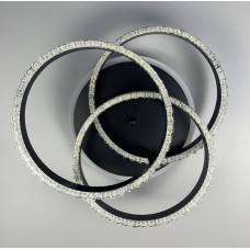 LED люстра на 3 кільця в чорному корпусі з хромованою смужкою LNF-1011_1527 Light House LNF-1011_1527