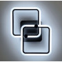 Зображення Стельова мінімалістична LED люстра в чорному металевому корпусі 50х43 см ИМ Light-Deco 