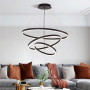 Изображение Підвісна люстра на три чорних кільця 80, 60 та 40 см ИМ Light-Deco 5 