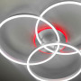 Изображение LED світильник білий на 3 кільця з RGB у сірому корпусі Ø 80 см ИМ Light-Deco 4 