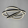 Изображение Підвісна люстра на три чорних кільця 80, 60 та 40 см ИМ Light-Deco 3 
