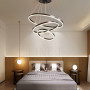 Изображение Підвісна люстра на три чорних кільця 80, 60 та 40 см ИМ Light-Deco 1 