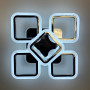 Зображення Стельова хромова люстра LED на 4+1 ріжки-квадрати ИМ Light-Deco 2 