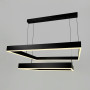 Зображення Чорна люстра з двома підвісними квадратами 60 та 80 см ИМ Light-Deco 
