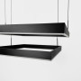 Зображення Чорна люстра з двома підвісними квадратами 60 та 80 см ИМ Light-Deco 5 