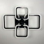 Изображение Чорна LED люстра на 2+2 ріжки квадратної форми ИМ Light-Deco 5 
