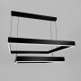 Зображення Чорна люстра з двома підвісними квадратами 60 та 80 см ИМ Light-Deco 1 