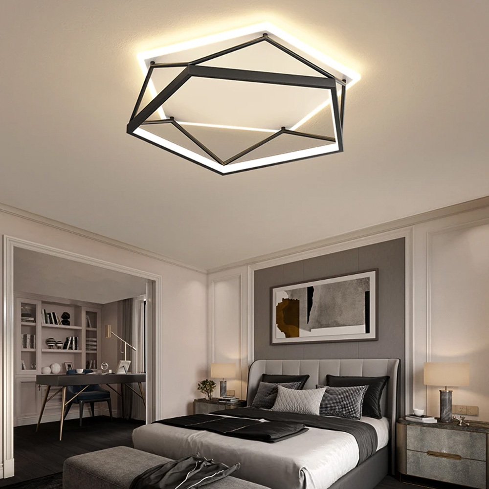Зображення Люстра стельова Light House LNF-17427 60Вт BK+WT чорно-біла (без пульта) ИМ Light-Deco 