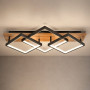 Изображение Люстра стельова VALESO DK6588/3 BK+WOOD, чорний + дерево ИМ Light-Deco 