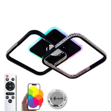 Люстра потолочная светодиодная смарт с музыкальной колонкой и RGB подсветкой Light House SRS-20547/2 49Вт черная