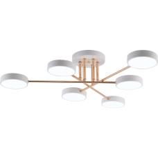 Люстра стельова світлодіодна LED Light House SRS-19473/6 WT+FGD біла із золотом