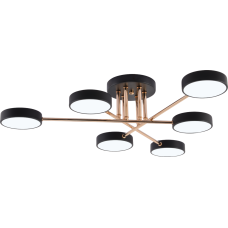 Люстра стельова світлодіодна LED Light House SRS-19473/6 BK+FGD чорна із золотом
