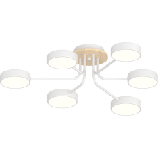 Люстра світлодіодна стельова Light House SRS-20316-6 білий + дерево