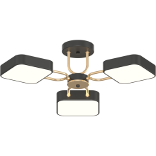 Люстра світлодіодна стельова Light House SRS-20320-3 чорний + золото