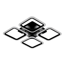 Люстра стельова світлодіодна LED Light House SRS-19691/4 BK 74W, колір чорний