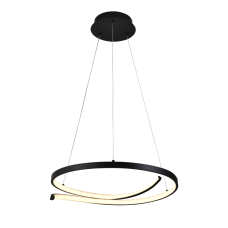 Люстра підвісна світлодіодна LED Light House SRS-19624 BK 48W чорна