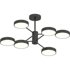 Люстра світлодіодна стельова Light House SRS-20322-6 чорний