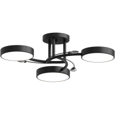 Люстра стельова світлодіодна LED Light House SRS-19471/3 BK чорна
