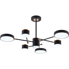Люстра стельова світлодіодна LED Light House SRS-19476/6 BK+FGD чорна із золотом