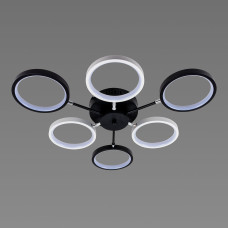 Люстра стельова світлодіодна LED Light House SRS-19463/6 чорна з білим