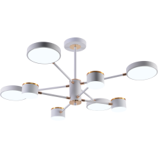 Люстра стельова світлодіодна Light House SRS-19598/8 WT+FGD, колір білий + золото