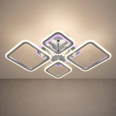 Люстра стельова LI8822/2+2 CR (RGB), хром, LED 84W+8W