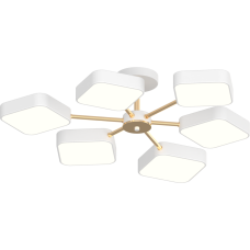 Люстра світлодіодна стельова Light House SRS-20317-6 білий + золото