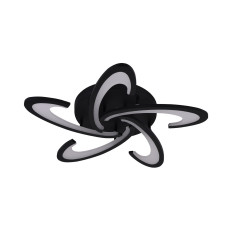 Люстра стельова світлодіодна LED Light House SRS-19658/5 BK 76W чорна