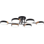 Зображення Люстра стельова світлодіодна LED Light House SRS-19475/6 BK+WOOD чорна ИМ Light-Deco 