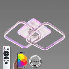 Люстра потолочная светодиодная смарт с музыкальной колонкой и RGB подсветкой Light House SRS-20547/2 49В белая