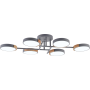 Изображение Люстра потолочная светодиодная LED Light House SRS-19475/6 GR+WOOD серая  ИМ Light-Deco 