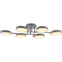 Изображение Люстра потолочная светодиодная LED Light House SRS-19475/6 GR+WOOD серая  ИМ Light-Deco 2 