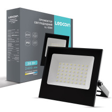 Светодиодний прожектор Ledcoin LL-5030 30Вт 6500K черный Светодиодний прожектор Ledcoin LL-5030 30Вт 6500K черный