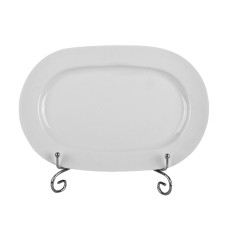 Тарілка овальна скляна Light House "Фріг" біла 32см (39-054)
