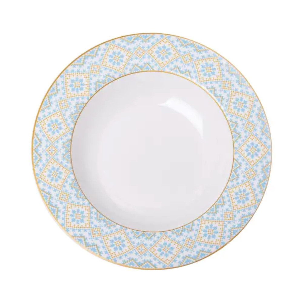 Зображення Тарелка суповая керамическая 21.5 см с орнаментом HP-7-739 ИМ Light-Deco 