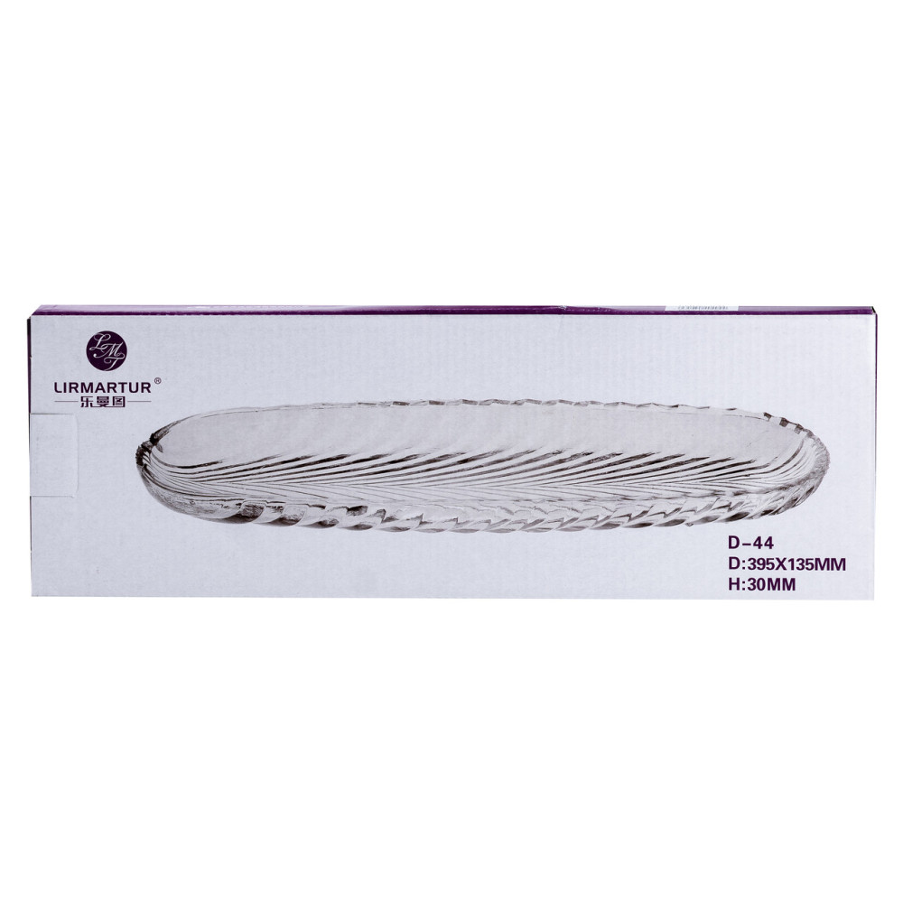 Изображение Блюдо для рыбы овальное 39.5 х 13.5 прозрачное HP532 ИМ Light-Deco 5 