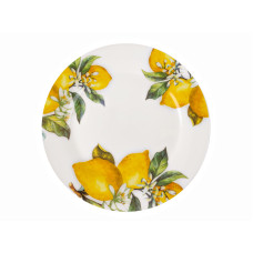 Тарілка фарфорова Light House "Соковиті лимони" біла 25 см (858-0072)