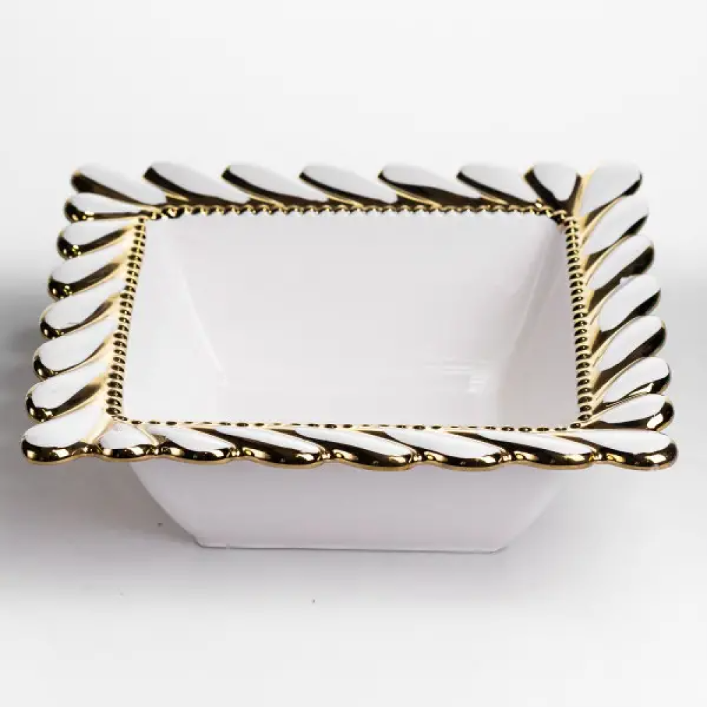 Изображение Тарелка глубокая фарфоровая Tiffany квадратная 26х26х8 см ML2009 ИМ Light-Deco 1 