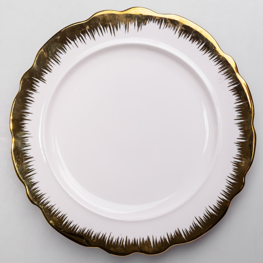 Зображення Тарелка сервировочная фарфоровая Golden Eye 23 см Yiwu DD26-25 ИМ Light-Deco 