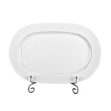Тарілка овальна скляна Light House "Izumrut" біла 28 см (39-109)