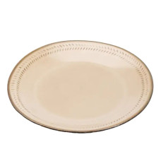 Тарелка сервировочная круглая керамическая 22.5 см бежевая HP23378