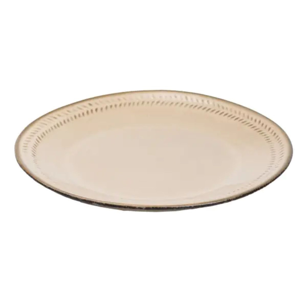 Зображення Тарелка сервировочная круглая керамическая 22.5 см бежевая HP23378 ИМ Light-Deco 1 