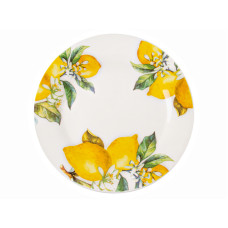 Тарілка фарфорова Light House "Соковиті лимони" біла 21 см (858-0071)