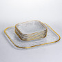 Изображение Набор тарелок Golden Prism из 7 предметов с золотой окантовкой Yiwu HP-34-84 ИМ Light-Deco 2 