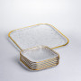 Изображение Набор тарелок Golden Prism из 7 предметов с золотой окантовкой Yiwu HP-34-84 ИМ Light-Deco 3 
