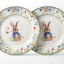 Изображение Набор обеденных тарелок пасхальных Garden Rabbits фарфоровые 25 см HP-7323-5 ИМ Light-Deco 