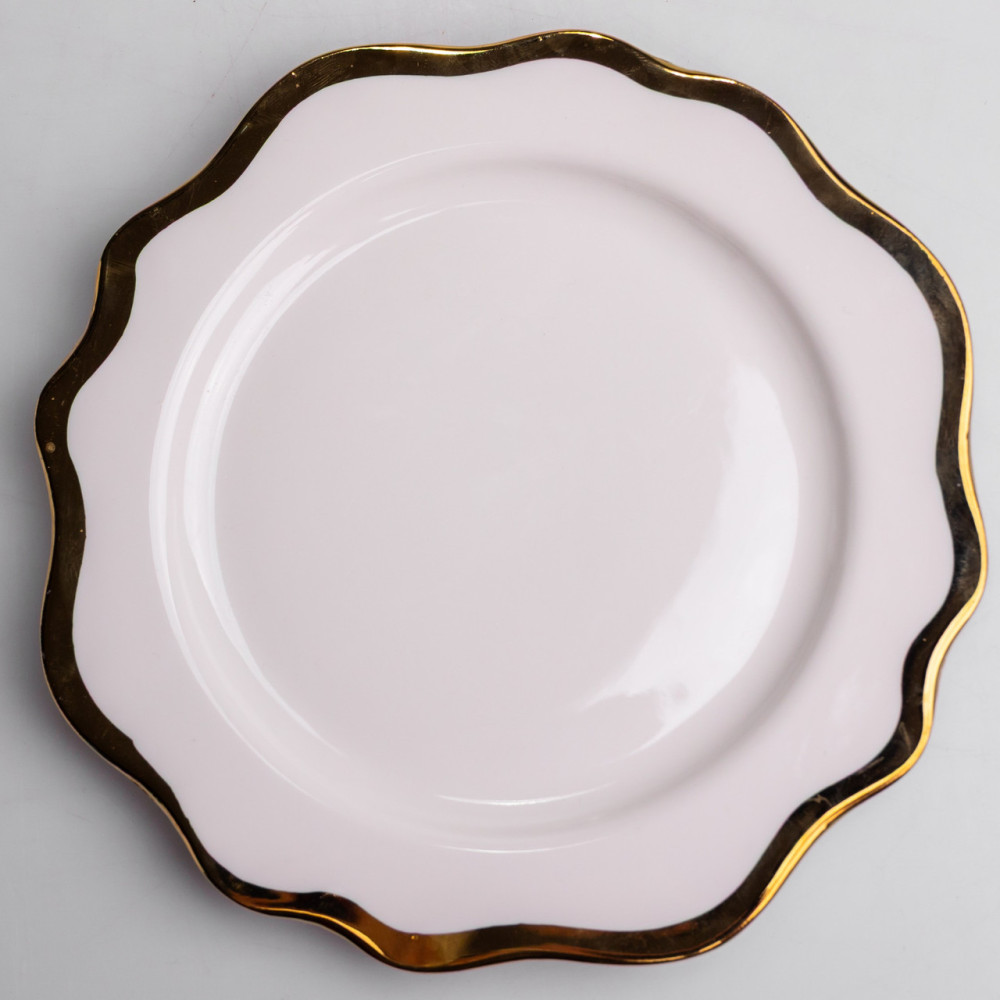 Изображение Тарелка десертная фарфоровая Antique White 20 см Yiwu HKPP-8 ИМ Light-Deco 